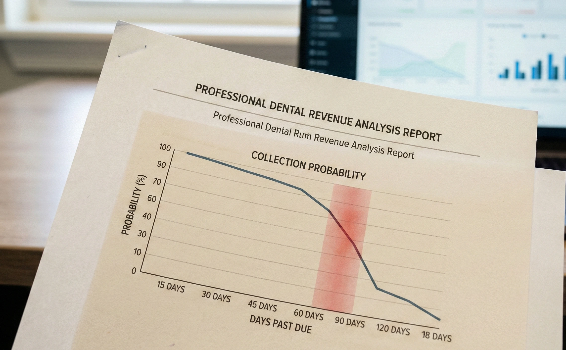 Graph showing drop in collection probability over time